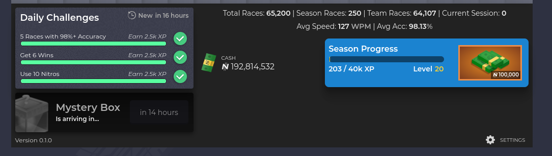 racing stats update part 2